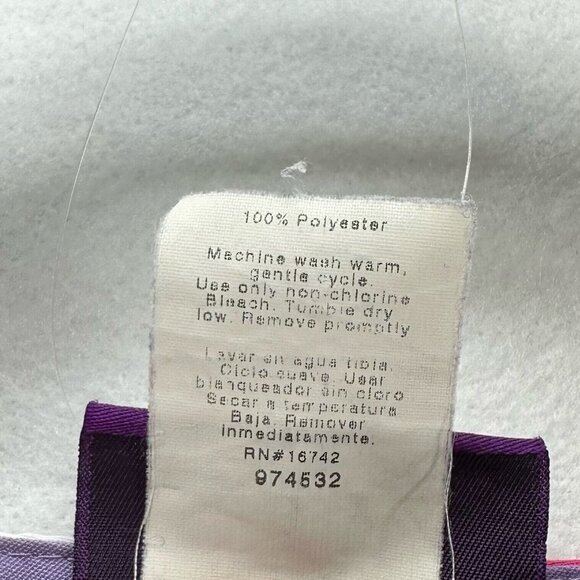 Comfy Cottons Scrub Top Womens Size M Abstract Print Medical Uniform Purple - Picture 8 of 11